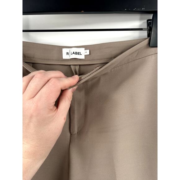 R Label Khaki Straight Pleated Work Pant Size Medium - Picture 5 of 8